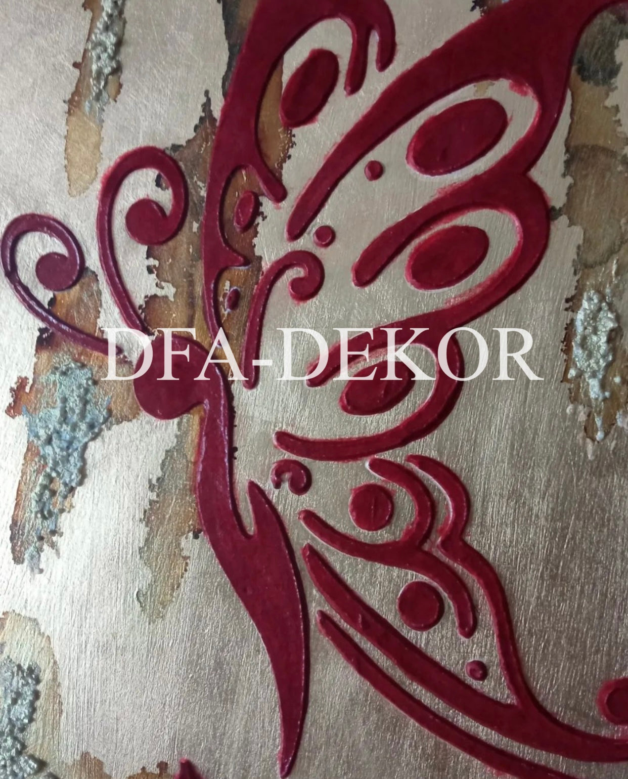 Stencil DFA Butterfly for decorative plaster and paint 0.3-1mm (J00010)