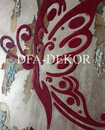 Stencil DFA Butterfly for decorative plaster and paint 0.3-1mm (J00010)