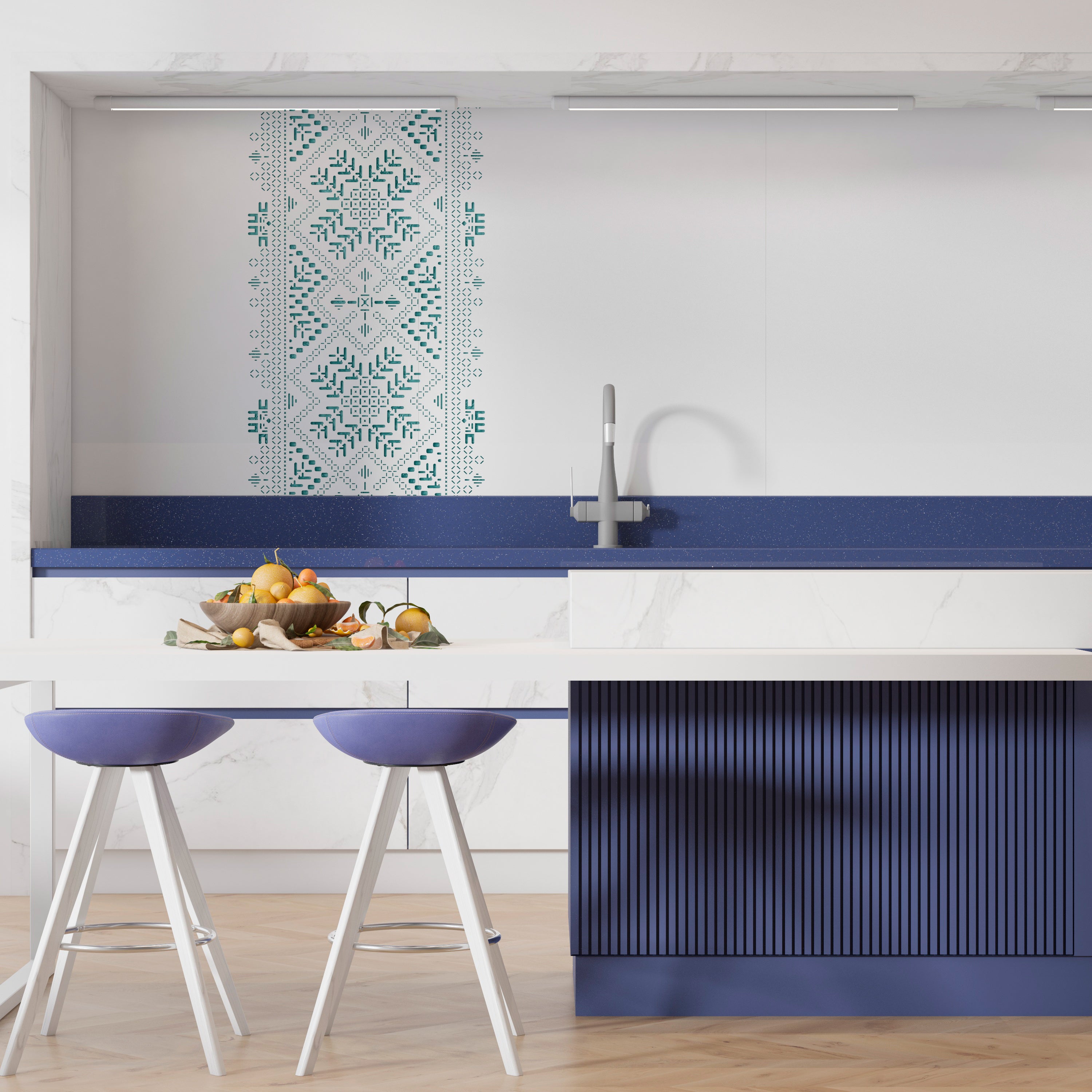 Patriotic decor: DFA Vyshyvanka stencil for plaster and paint 0.3-1 mm (Z00086)