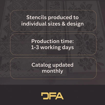 DFA "Flower" Stencil for Decoupage on Interior Decor Items (P00211)