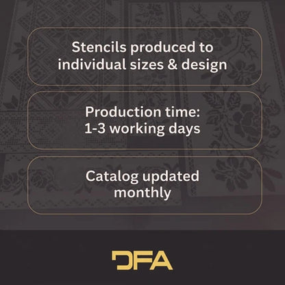 DFA "Flower" Stencil for Decoupage on Interior Decor Items (P00209)