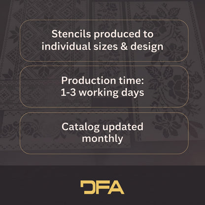 DFA Reusable Stencil "Nature" for Plaster and Paint 0.3–1 mm (P00198)