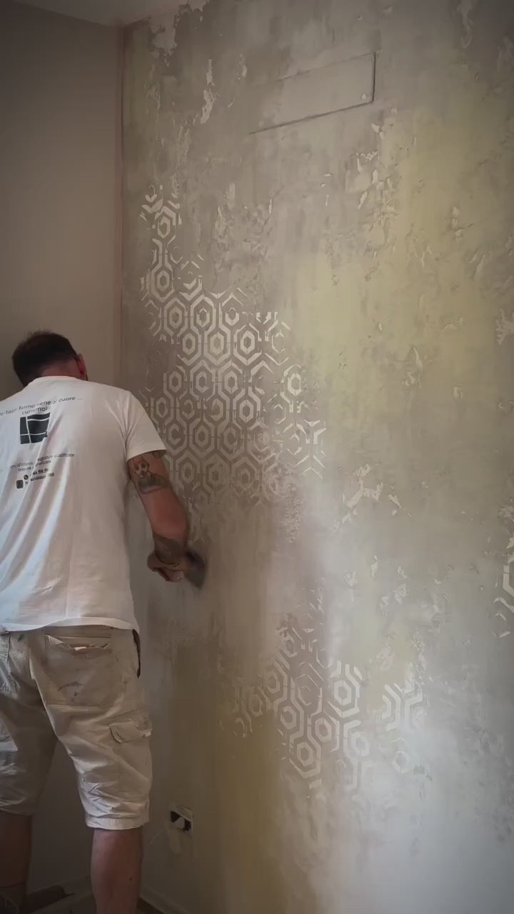 DFA stencils for wall decoration under plaster and paint (Geometry 25 + Geometry 11) 0.3-1 mm (N00080)