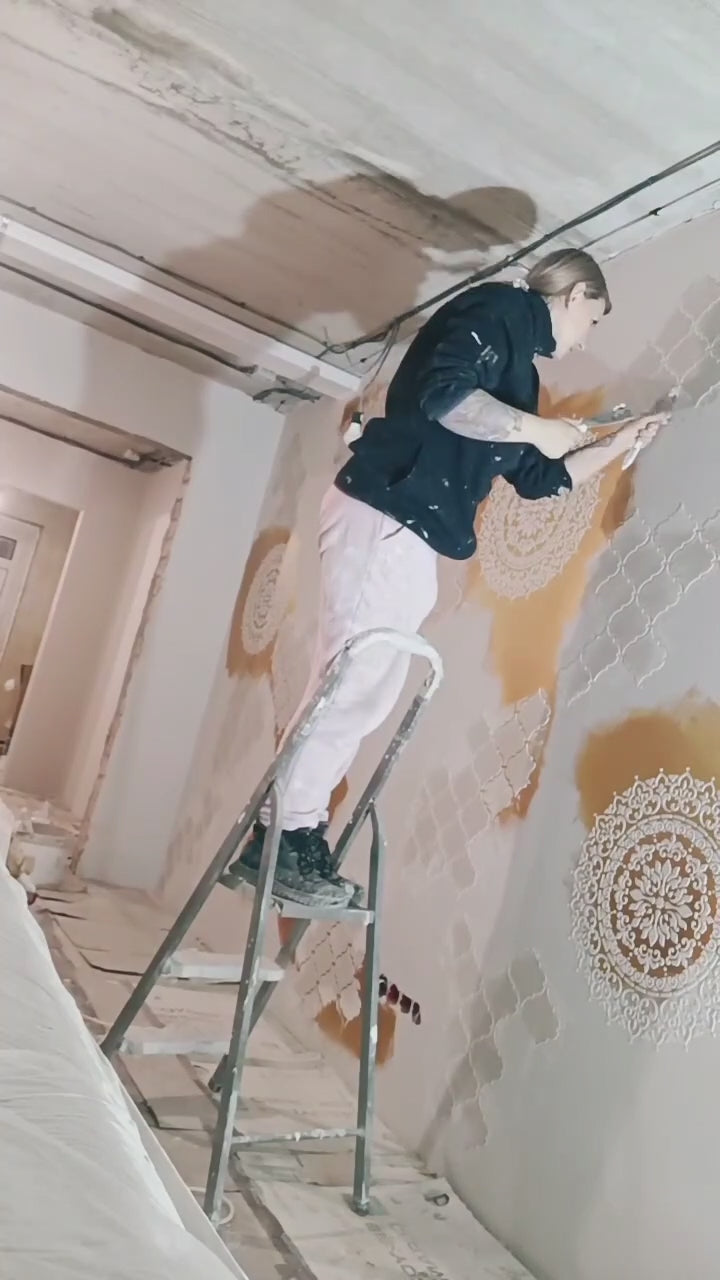 Set of stencils DFA decor for plaster and paint (Round 6 + Eastern 82) 0.3-1 mm (N00093)