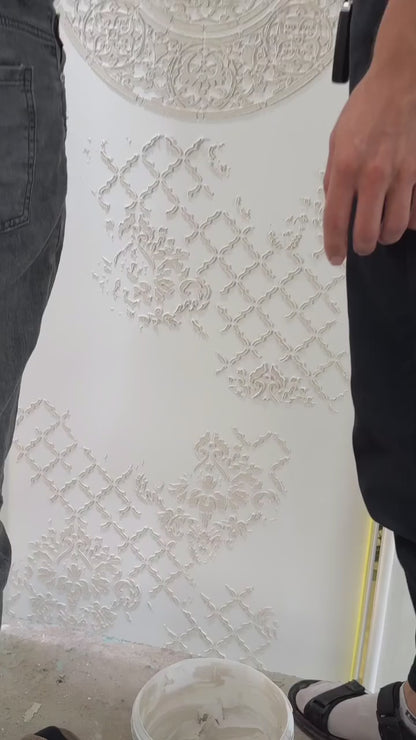 DFA stencils for decoration (Round 14+ Oriental 27+ Damascus 45) for plaster and paint 0.3-1 mm (N00043)