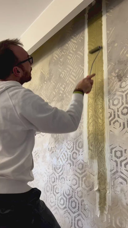 DFA stencils for wall decoration under plaster and paint (Geometry 25 + Geometry 11) 0.3-1 mm (N00080)
