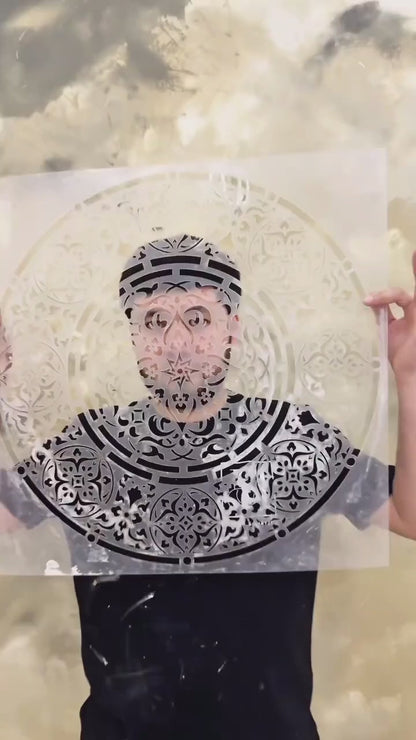 Set of stencils DFA for plaster and paint (Damask 22 + Round 14 + Eastern 18) 0.3-1 mm (N00064)