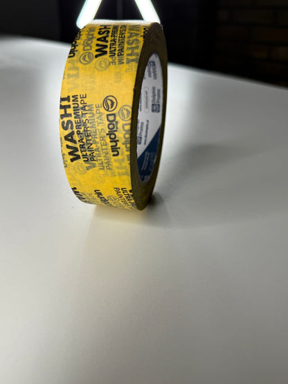Professional painting tape Dolphin Washi Tape (TM Blue Dolphin) Ultra Premium, yellow 35 mm x 50 m