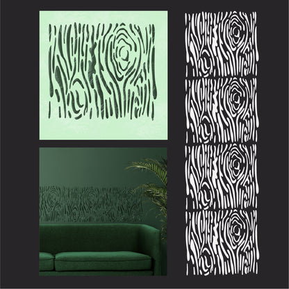 The natural beauty of wood bark on your walls with the DFA Tree Bark Texture 0.3-1 mm stencil (F00022)