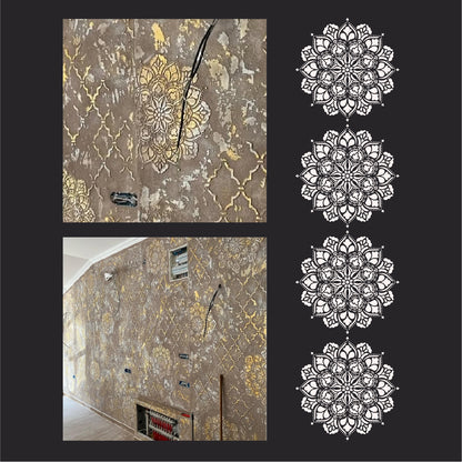 Luxury Pattern for Walls - Inspirational DFA Stencil 0.3-1mm (C00117), 1mm - Under Plaster