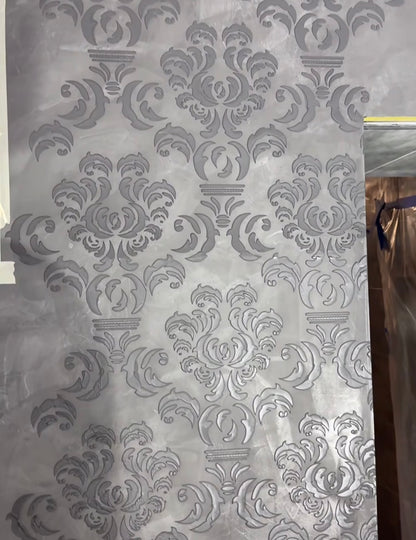 Reusable stencil DFA for decorative plaster and paint Oriental pattern 0.3-1mm (V00042)