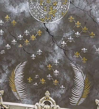 Oriental ornament easily and precisely - stencil DFA for paint and plaster 0.3-1 mm (V000010-d)