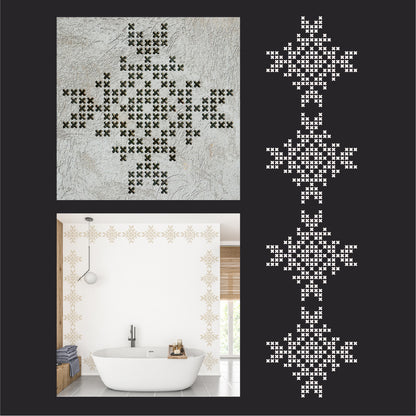 Wall as a talisman: DFA 3D stencil "Embroidery" for patriotic design 0.3-1 mm (Z00078)