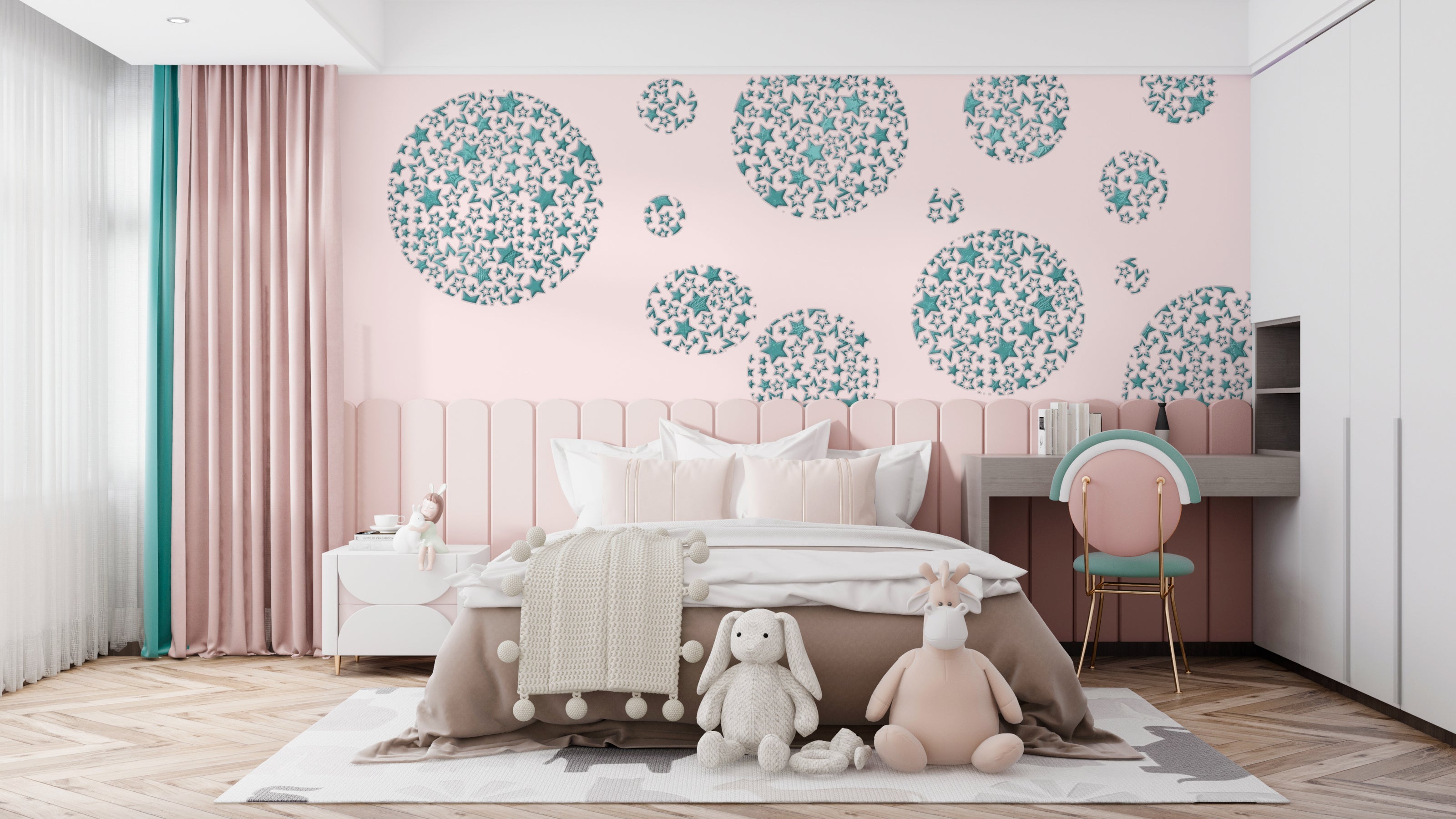 Create a fabulous decor for your child's room with the DFA Stars 0.3-1 mm stencil (E00088)
