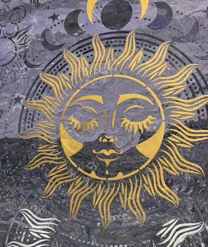 Create a magical interior: DFA stencil Moon and Sun for your home 0.3-1 mm (X00060)