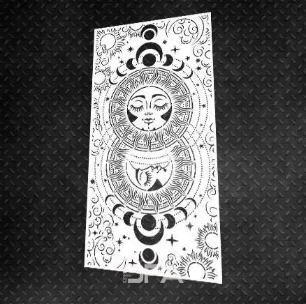 Create a magical interior: DFA stencil Moon and Sun for your home 0.3-1 mm (X00060)