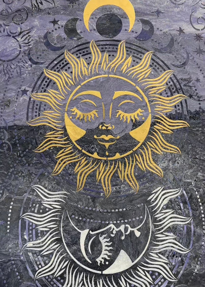 Create a magical interior: DFA stencil Moon and Sun for your home 0.3-1 mm (X00060)