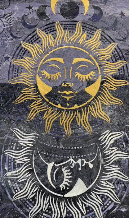 Create a magical interior: DFA stencil Moon and Sun for your home 0.3-1 mm (X00060)