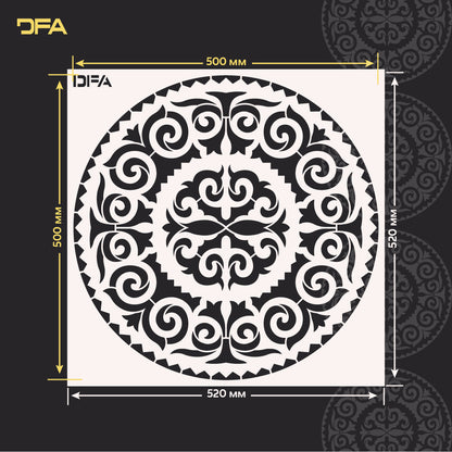 Create a unique interior with a pattern stencil DFA 0.3-1mm (C00124), 0.3mm-Under Painting