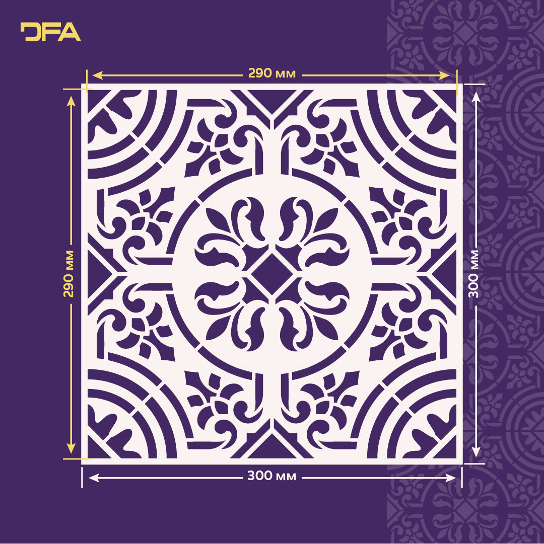 Create an original style with DFA Stencil Square Pattern 0.3-1mm (K00125)