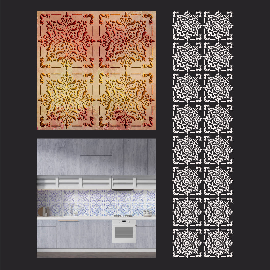 Create a stylish design with the DFA Stencil Square Pattern 0.3-1mm (K00124)