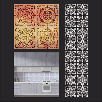 Create a stylish design with the DFA Stencil Square Pattern 0.3-1mm (K00124)