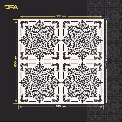 Create a stylish design with the DFA Stencil Square Pattern 0.3-1mm (K00124)