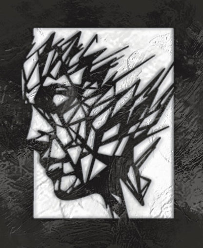 Create modern art decor with the DFA Loft Face Profile 0.3-1 mm stencil (L00059)