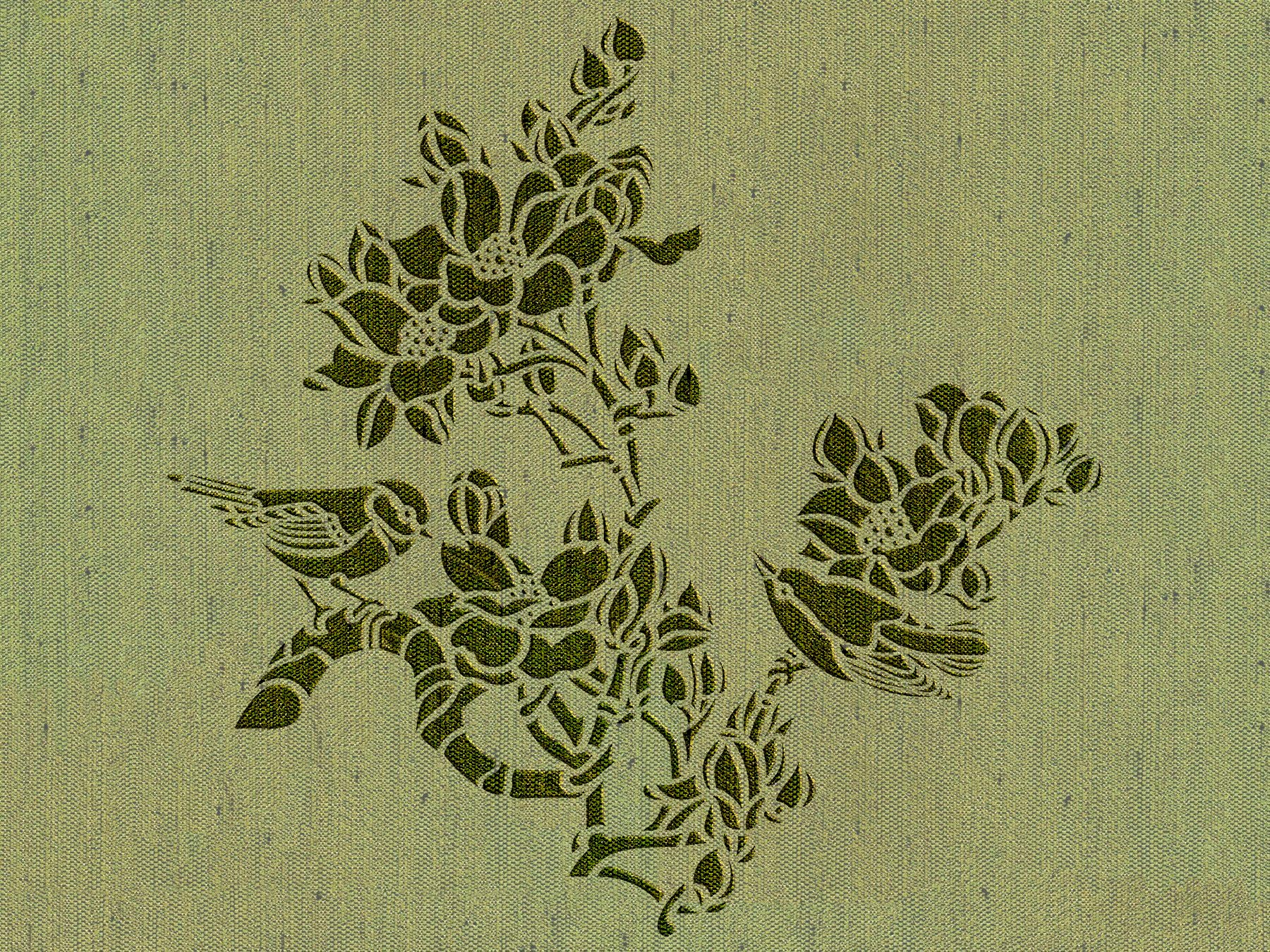 Create a spring mood with the DFA stencil Bird with flowers 0.3-1 mm (P00163)