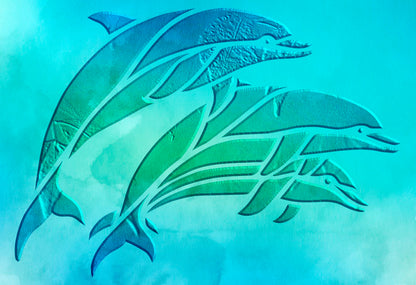 Create a vibrant nautical design with the DFA Dolphins Stencil 0.3-1mm (J00059)