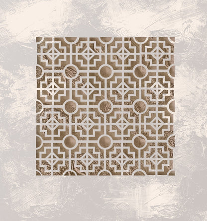 Create modern designs easily with the DFA Geometric Pattern 0.3-1 mm stencil (G00162)