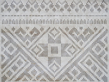 Traditional DIY ornament: Reusable DFA stencil "Embroidery" for walls 0.3-1 mm (Z00079)
