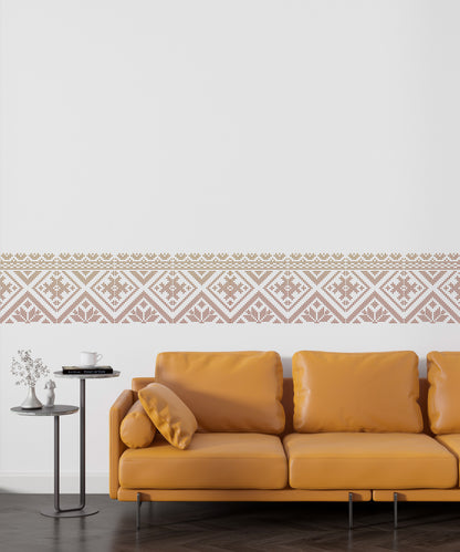 Traditional Ukrainian ornament: Vyshyvanka DFA stencil for exclusive decor 0.3-1 mm (Z00084)