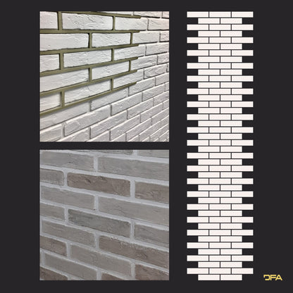Stencil DFA Facade Bricks 4mm reusable for decorative plaster 39*78 6x25 + as a gift curb and separate brick 25x6.5 (F00003)