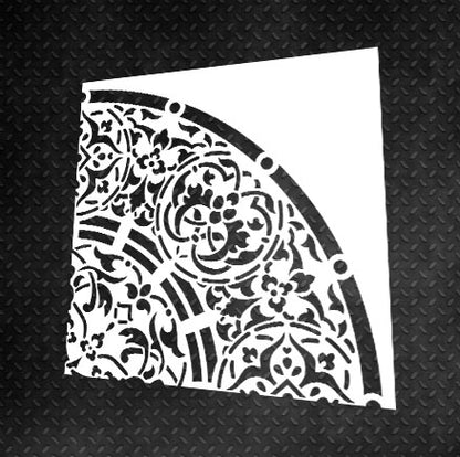 Stencil DFA reusable Round pattern 67 for plaster and paint 0.3-1mm (С00067), 1mm - Under plaster