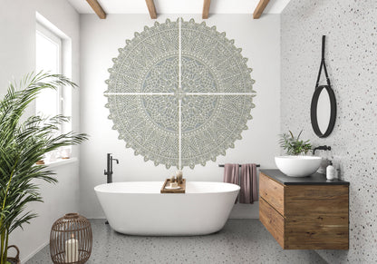 Stencil DFA reusable Round pattern 72 for plaster and paint 0.3-1mm (С00072), 1mm - Under plaster