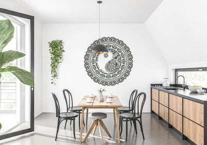 Stencil DFA for decoration Round pattern 73 Yin Yang for plaster and paint 0.3-1mm (C00073)