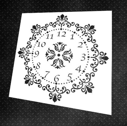 Stencil DFA for decoration Round pattern 74 Hours 6 for plaster and paint 0.3-1mm (С00074)