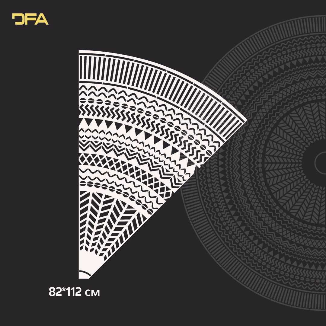Stencil DFA reusable Round pattern for plaster and paint 0.3-1 mm (С00111)