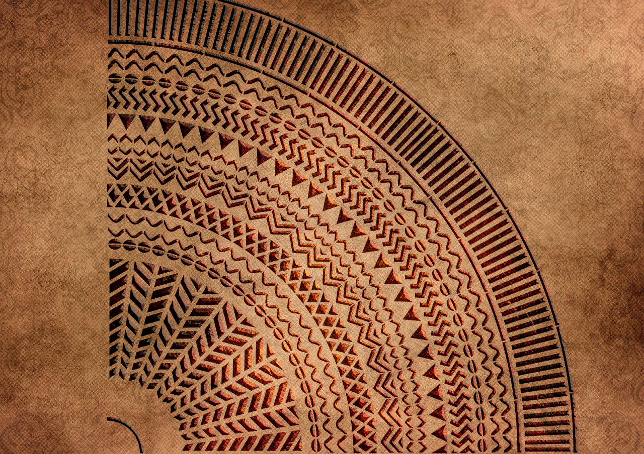 Stencil DFA reusable Round pattern for plaster and paint 0.3-1 mm (С00111)
