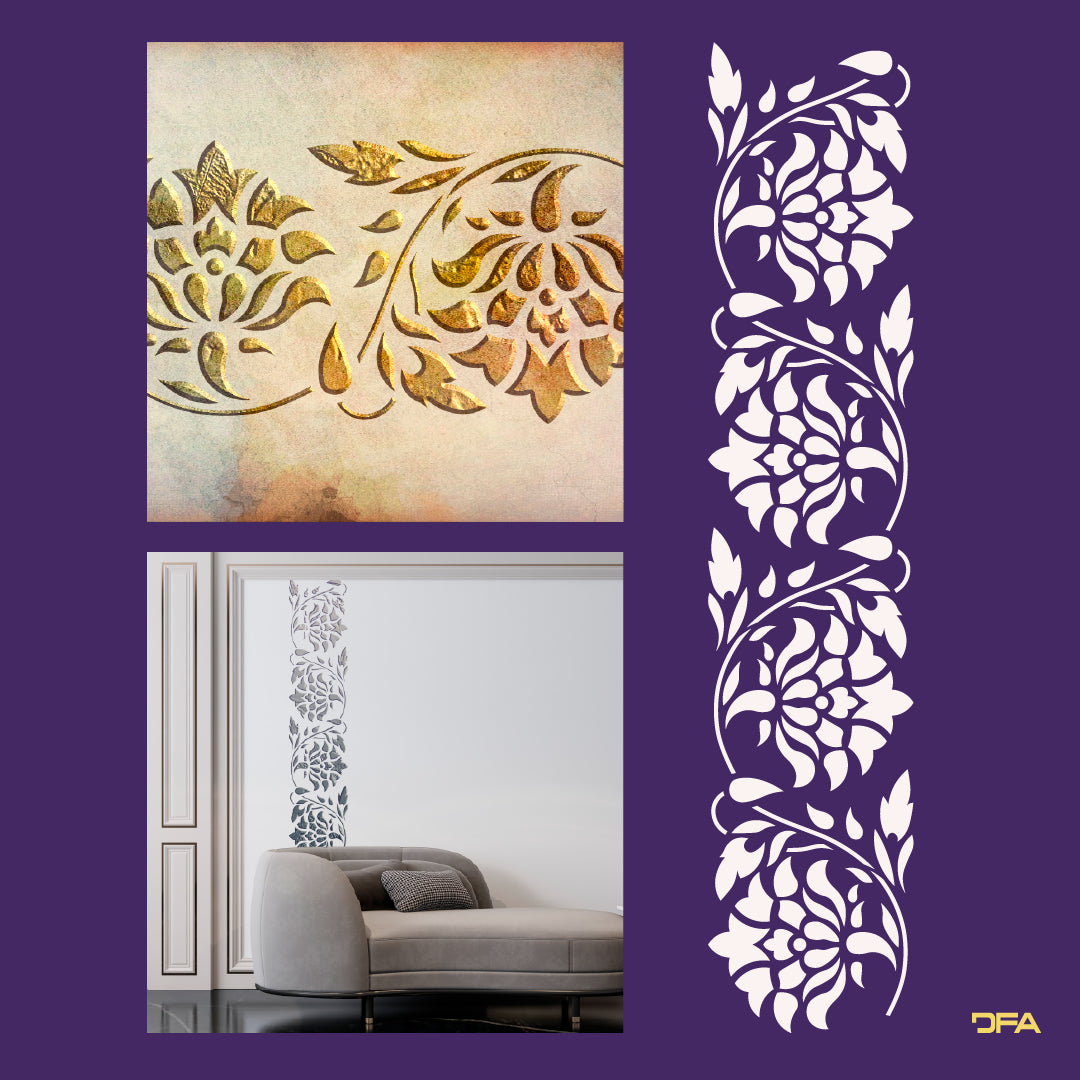 Stencil decorative DFA Border for plaster and paint 0.3-1 mm (B00076)