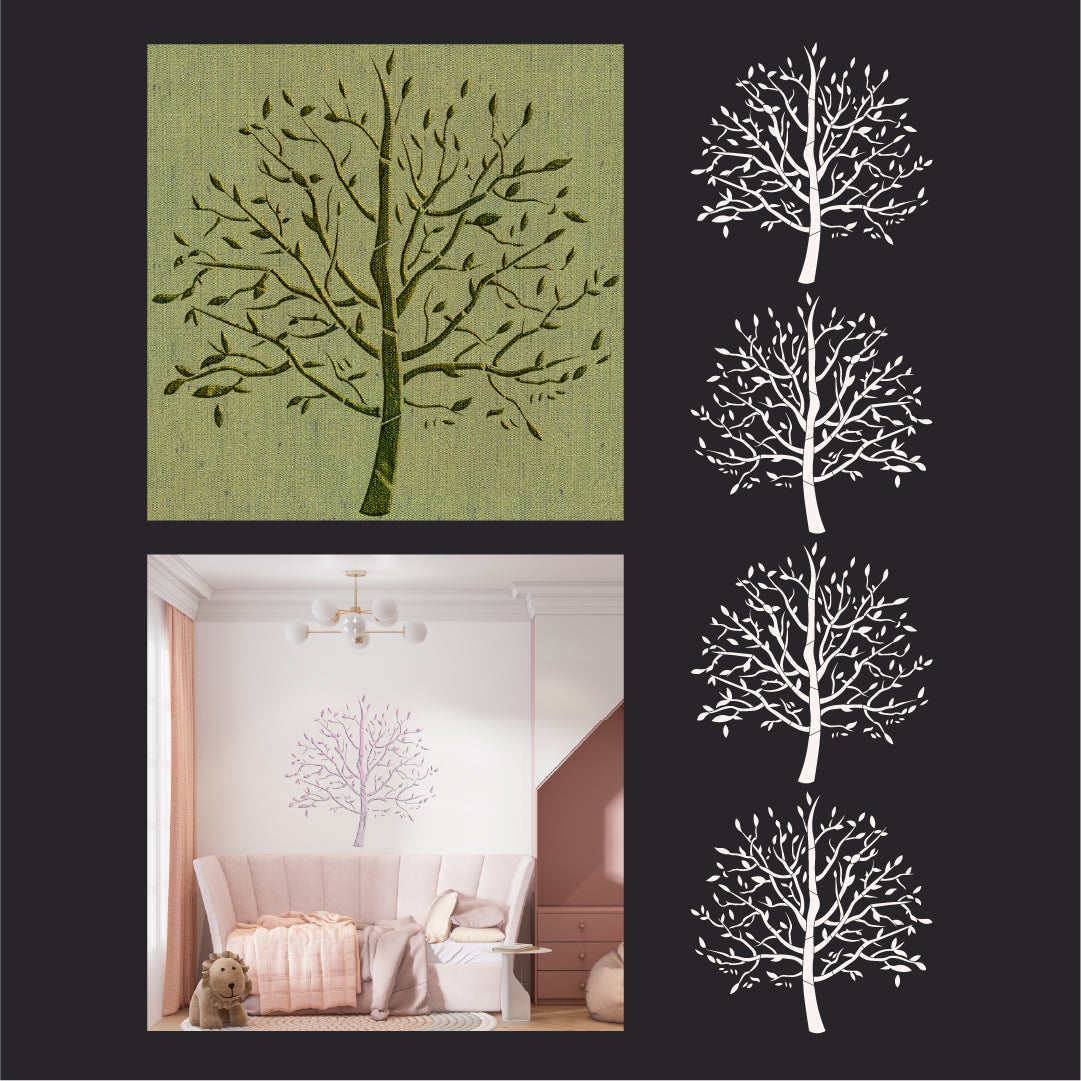 DFA Stencil Tree with Leaves: Add natural harmony and comfort to your home 0.3-1 mm (P00171)