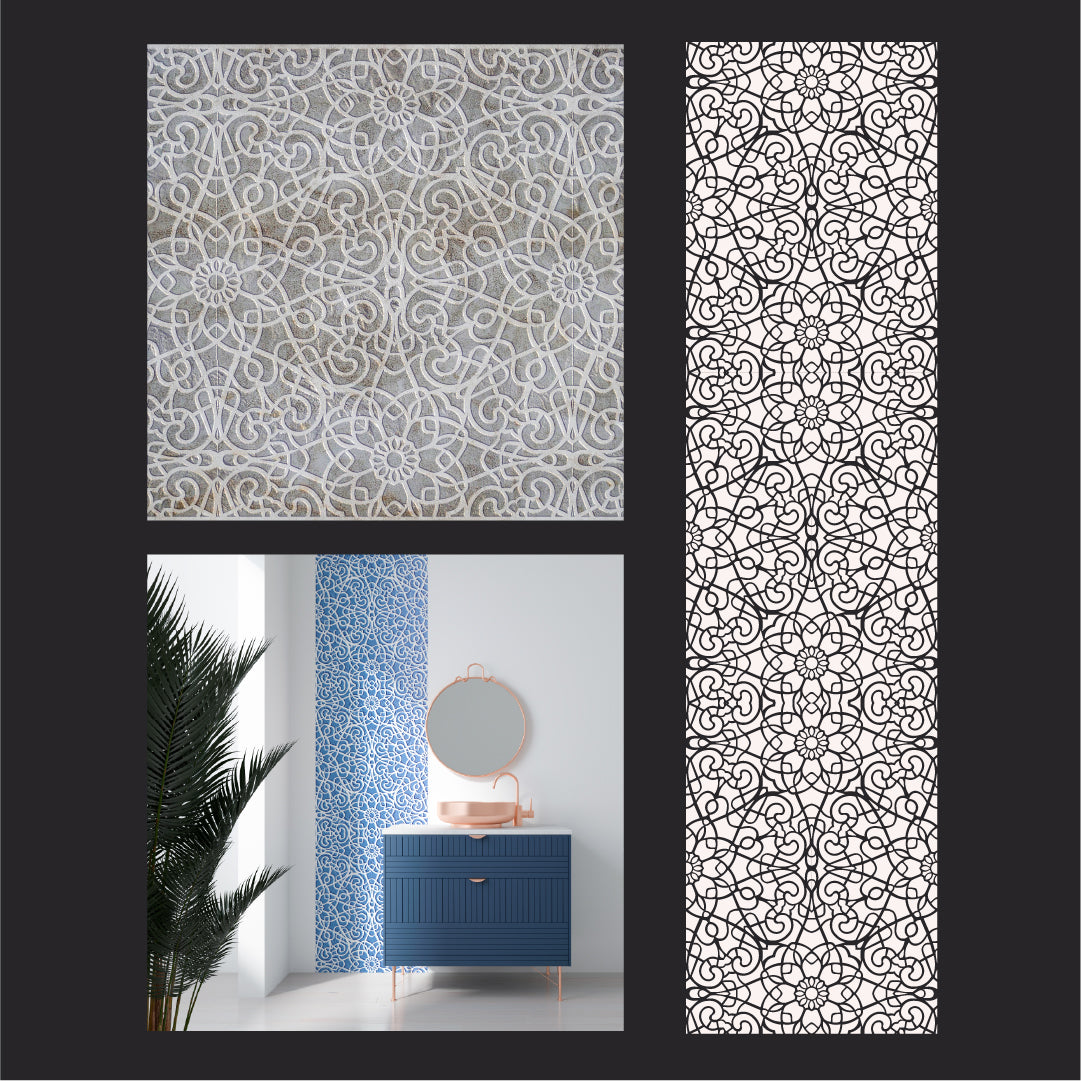 Stencil DFA Geometric patterns - modern interior design 0.3-1 mm (G00154)