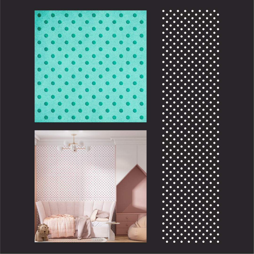 Stencil DFA Dots: Ideas for decorating a children's room 0.3-1 mm (E00067)
