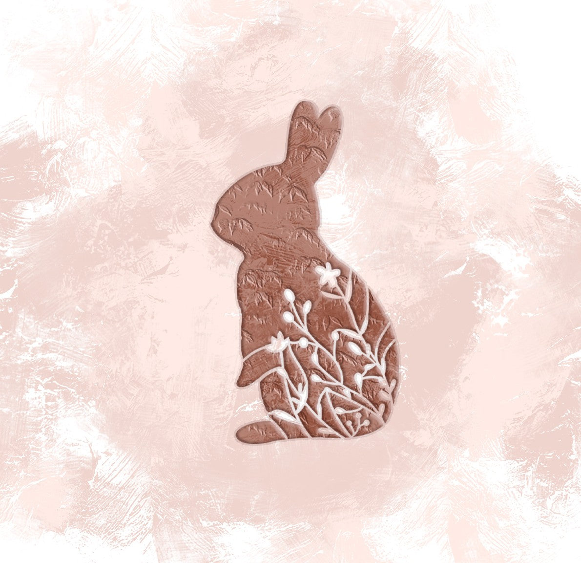 DFA Stencil Rabbit with floral ornament – charm and nature in your interior 0.3-1 mm (P00174)