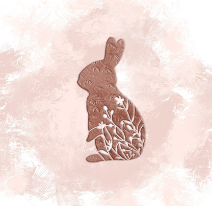 DFA Stencil Rabbit with floral ornament – charm and nature in your interior 0.3-1 mm (P00174)