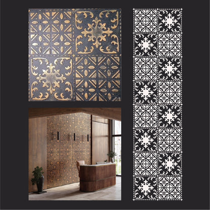 DFA stencil: Elegant square pattern for modern design 0.3-1 mm (K00122)