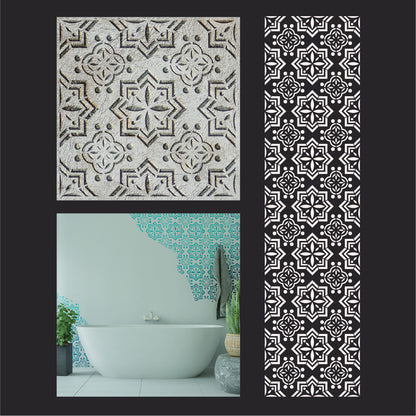 Stencil DFA Square pattern - the perfect choice for interior decoration 0.3-1 mm (K00121)