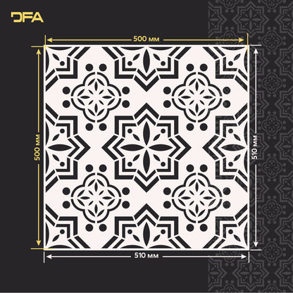 Stencil DFA Square pattern - the perfect choice for interior decoration 0.3-1 mm (K00121)
