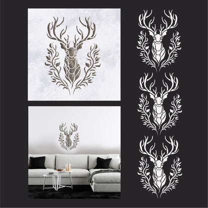 DFA Deer Stencil – trendy wall decor in a natural style 0.3-1 mm (J00072)